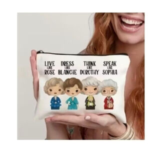 Women's Golden Girls Cosmetic Bag One Size White Multicolor